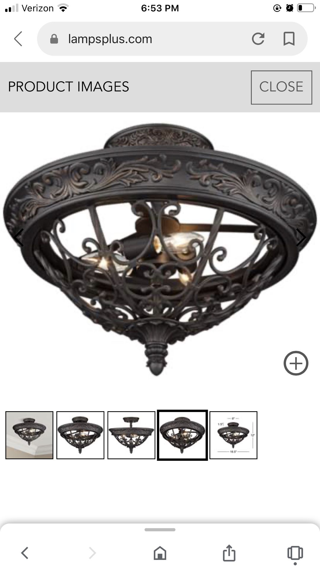 Ceiling light French traditional