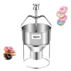  808#Donut Depositor, Large Capacity Manual Donuts Dropper, 304 Stainless Steel Commercial Batter Dispenser, 6 Thicknesses Adjustment Doughnut Hopper 