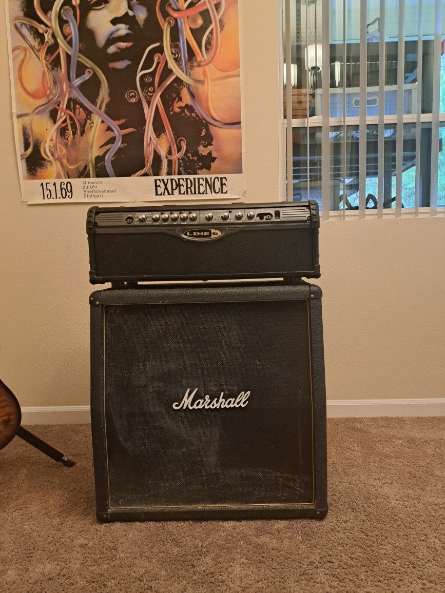 Marshall 4x12 / Line 6 Spider ll Combo Stack