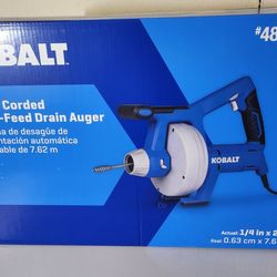 Kobalt Auto-Feed Drain Auger -BRAND NEW