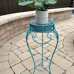 TEAL PLANT STAND