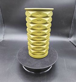 Vintage McCoy Floraline #400 Atomic Starburst Green Pottery Vase 8.25” MCM