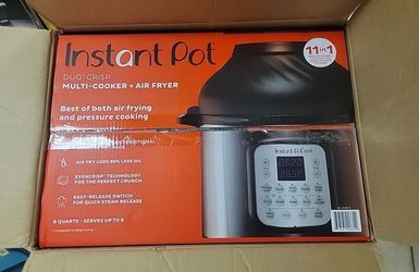 Instant Pot 8 Quart 11-in-1 Duo Crisp Multi-Cooker + Air Fryer