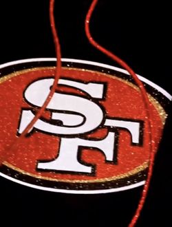 Blinking out Niner hoodie