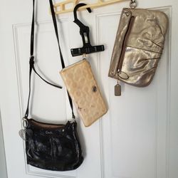 Coach Handbag, Wristlet And Wallet 