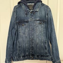 Men’s Jean Jacket With Removable Hoodie 
