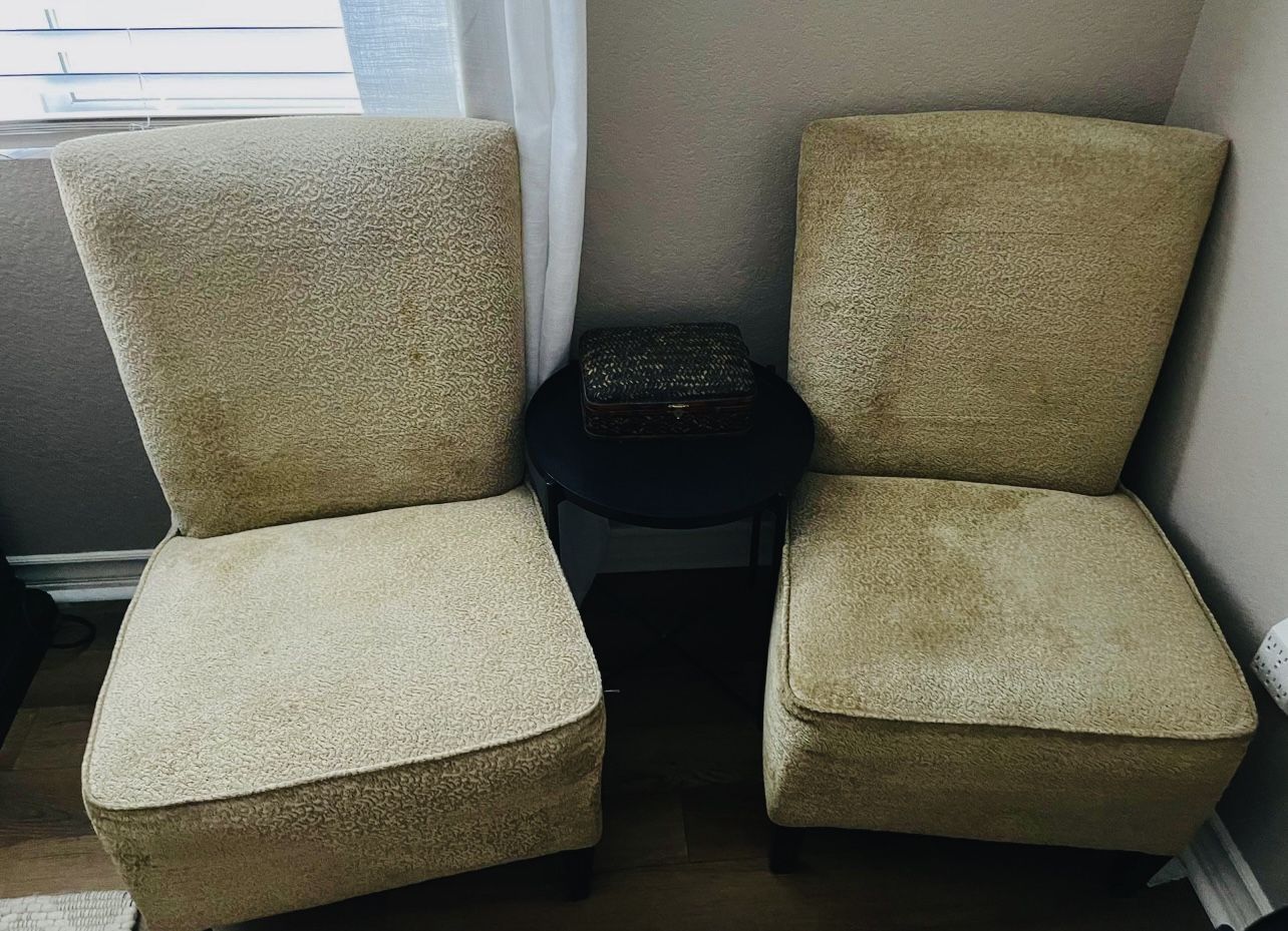 Z GALLERIE ARMLESS CHAIRS (2)