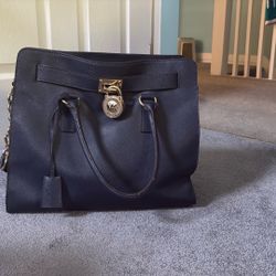 Michael Kors Hamilton Large Tote - Navy Blue