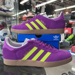 Women’s Adidas Gazelle Purple Burst Solar Yellow