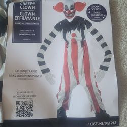 Spooky Clown Halloween Costume - Child Large  12/14