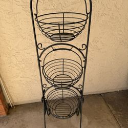 3 Tiered Metal Fruit Basket 