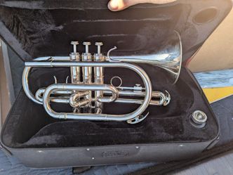 E.F. Durand French Engineered Silver Cornet with Case Model DC112
