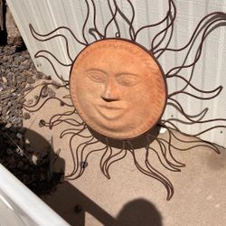 Terracotta Sun  Wall Hanging 