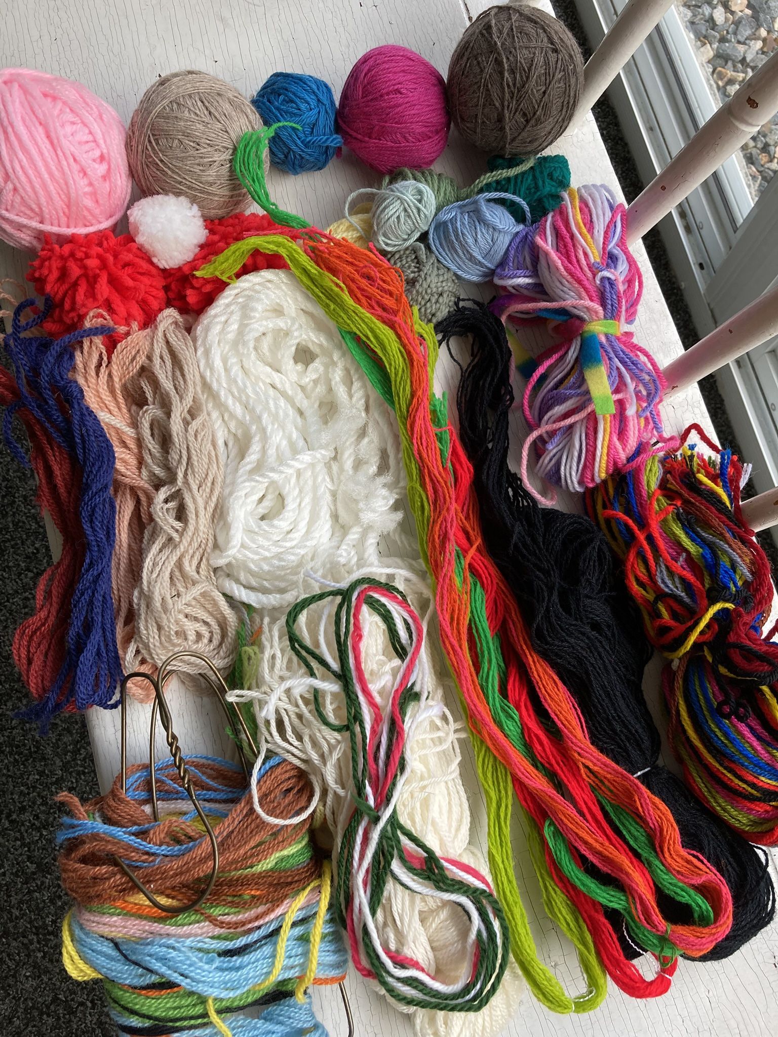 Yarn & Fibers For Pom Pom & Small Projects All Shown Included
