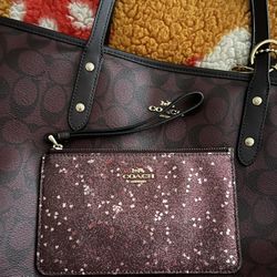 Burgundy coach purse cheap