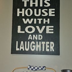 Black Wooden Country Rustic Wall Sign