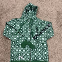 Green Chrome Heart Hoodie