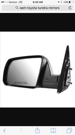 Toyota Tundra passenger and drivers mirror