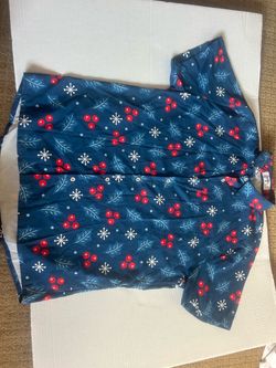 Christmas Holiday Button-Up Shirt