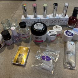 Professional Nail Tech Bundle – Acrylic & Gel Nail Kit – Mixed Brands – Lot