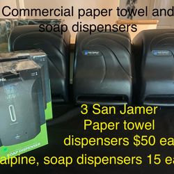 Commercial Paper Towel And Soap Dispensers New