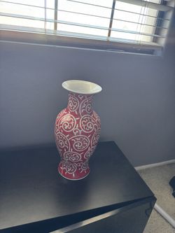 Red Flower Vase
