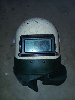 Welding Helmet with Leather Bib