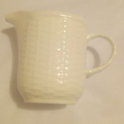 MINT Wedgwood Nantucket Creamer (3.5" x 5") | Classic Basketweave Bone China Pitcher