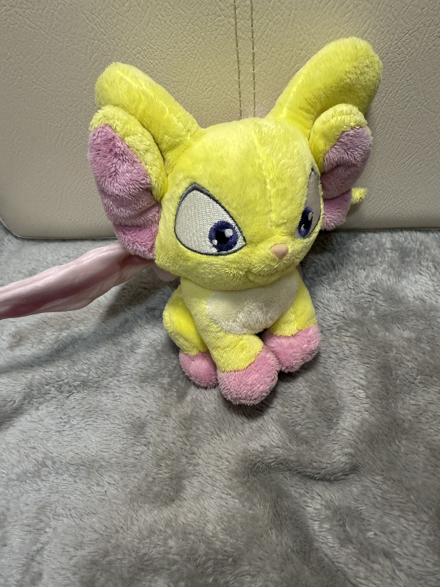 Neopets Plush Faerie Acara 6" Toy Winged Yellow Fairy Pink Plushie