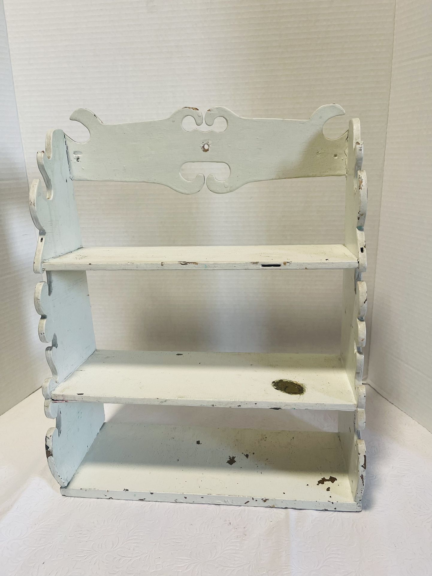 Vintage French Country Style White Shabby Wall Shelf