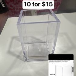 Clear Acrylic Brush or Pencil Holder