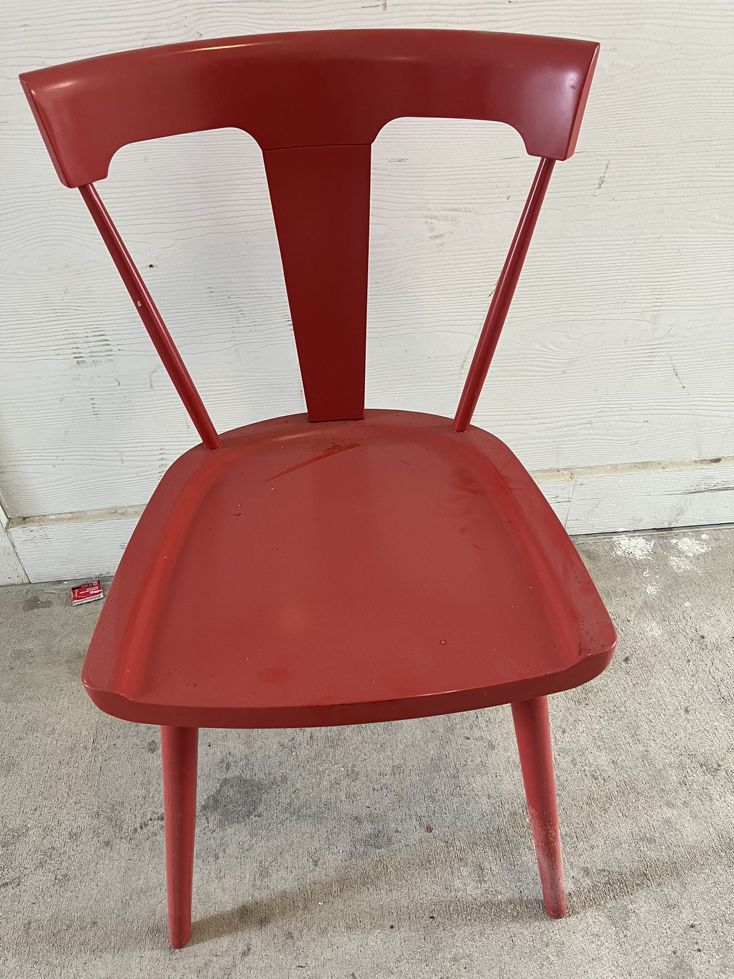 West Elm Splat Red Dining Chairs