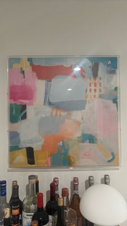 Abstract Canvas Painting in Acrylic Frame