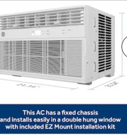 Like New GE Large Room Window Air Conditioner w/Remote ( 115-Volt , 14000-BTU )