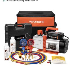 Ac Vacuum Pump And Gauge Set