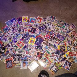 Baseball and football trading cards