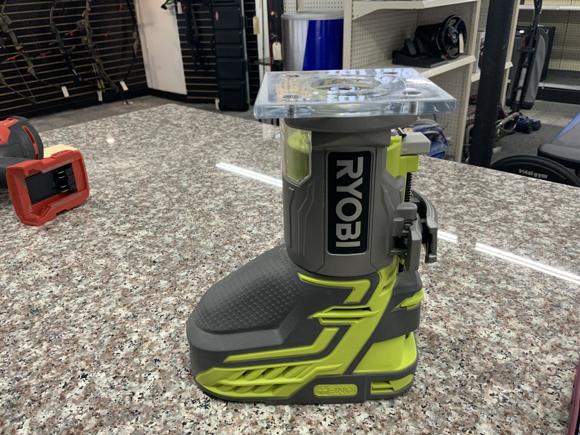 RYOBI ONE+ 18V Cordless Fixed Base Trim Router (Tool Only) with Tool Free Depth Adjustment