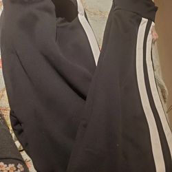 Womens Fleece Lined Striped Joggers