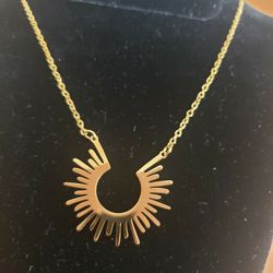 Stainless Steel Sun🌞 Pendant...19 Inches Long Chain.