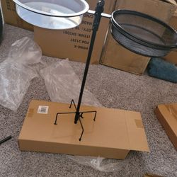 Bird Feeders Platform Bird Feeder Deck Mount Bird Bath Spa for Dual Use Deck Flower Stand Flower Pot 