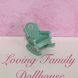 Vintage Fisher Price Loving Family Dollhouse Nursery Bedroom Rocking Chair
