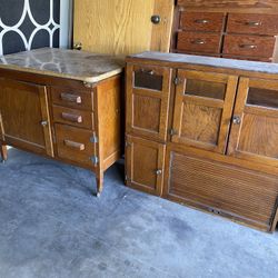 Antique Bakers Cabinet 