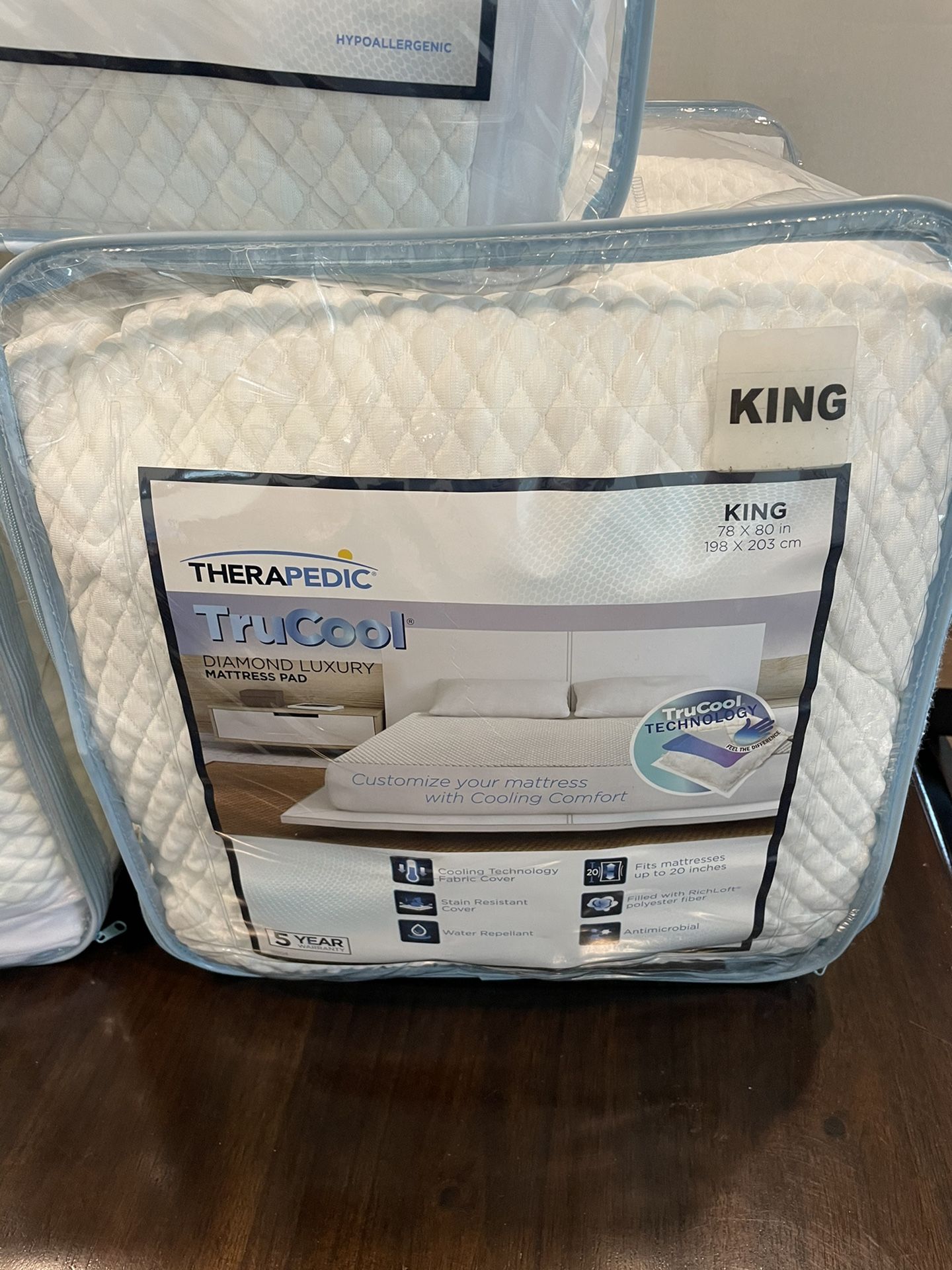 Therapedic Trucool Diamond Luxury Mattress pads Twin King $65 $100