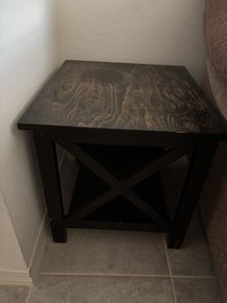 Dark Wood End Table (2 available)