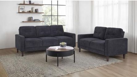 New Sofa And Loveseat Steel Grey Both On Sale Now Don't Miss