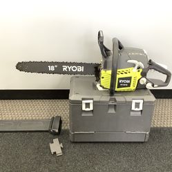 Ryobi 18 in 2-Cycle Gas Chainsaw / Chain Saw W Case