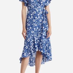 Max Studio Women's High/Low Wrap Midi Dress Size XL