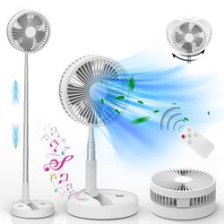 Rechargeable Fan With Speaker 