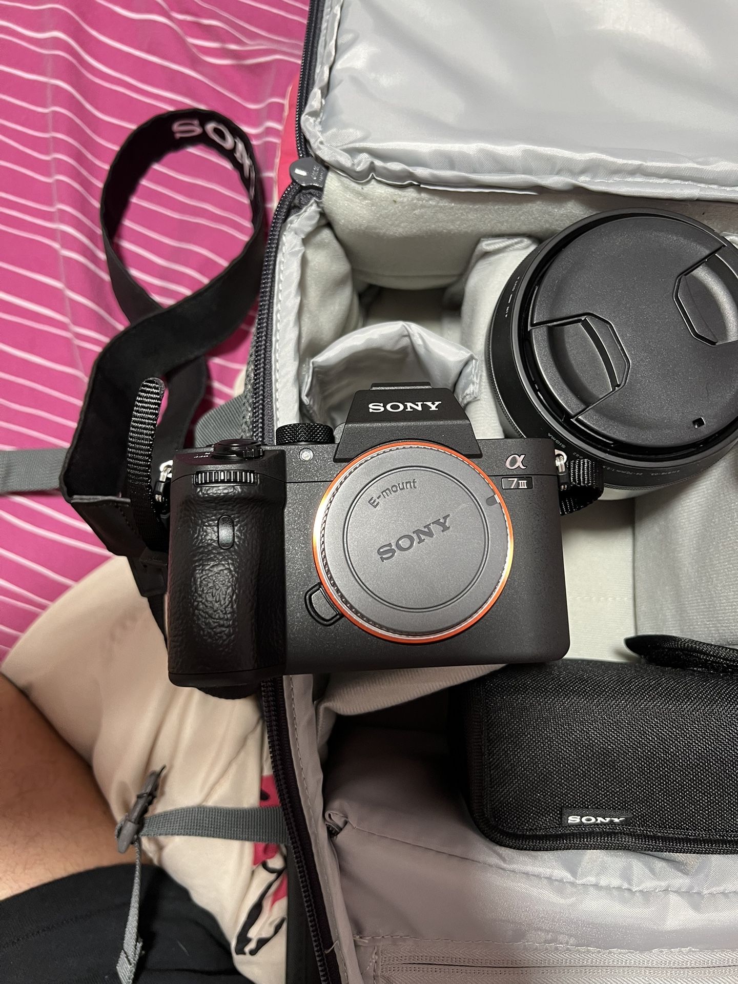 Sony a7iii sigma 24-70 Lens And Sony HVL-F32M Flash