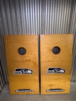 Seattle Seahawks Cornhole Boards - Pair
